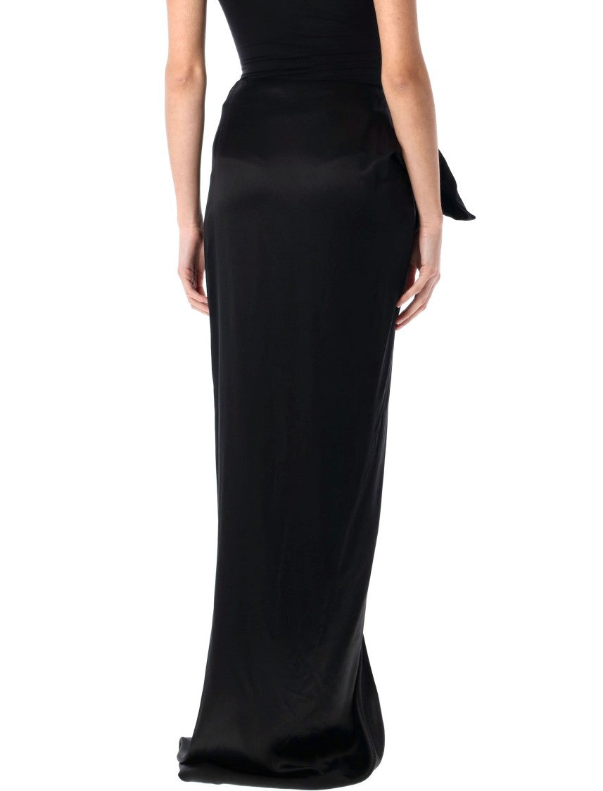 Balenciaga Long Wrap Skirt With Draped Detail