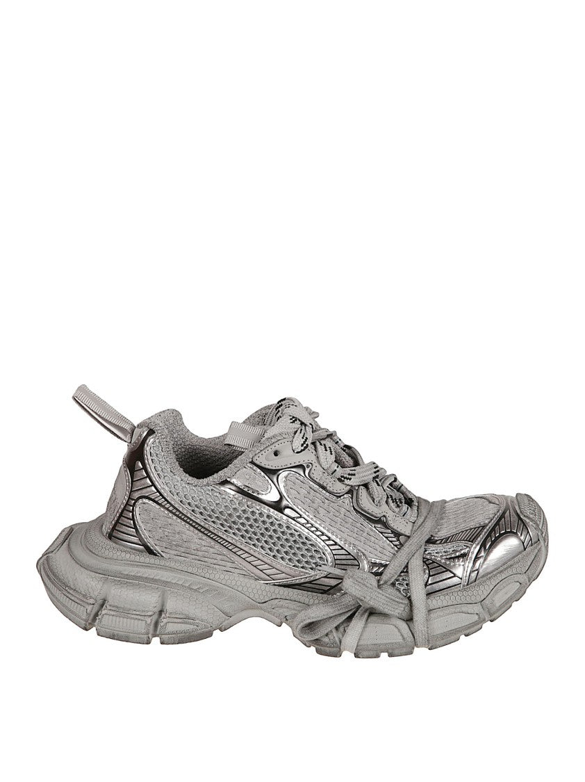 Balenciaga Vintage Effect Grey Low Top Sneakers