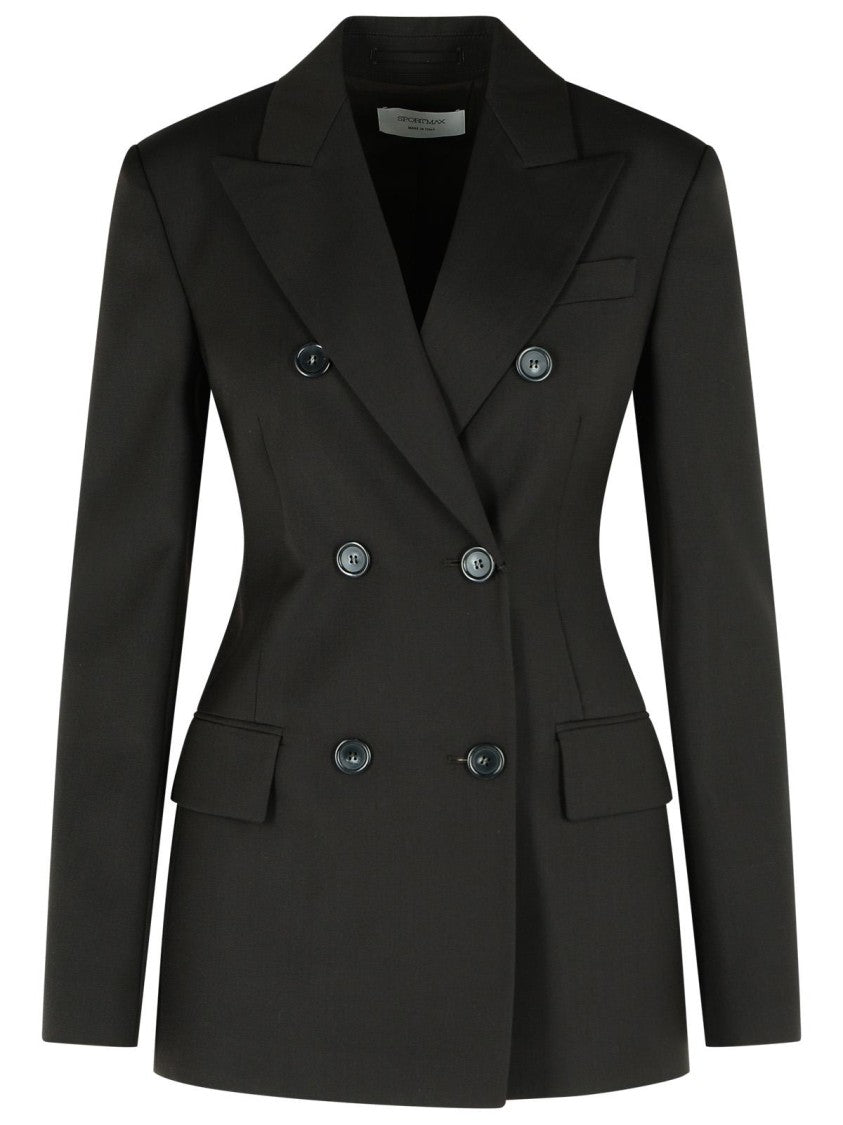 Sportmax Adamo' Dark Brown Virgin Wool Blazer