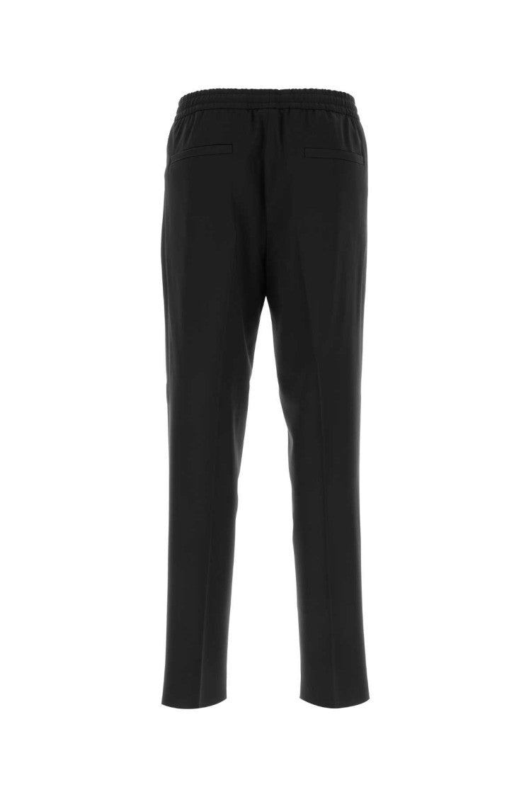 Zegna Black Stretch Polyester Blend Joggers