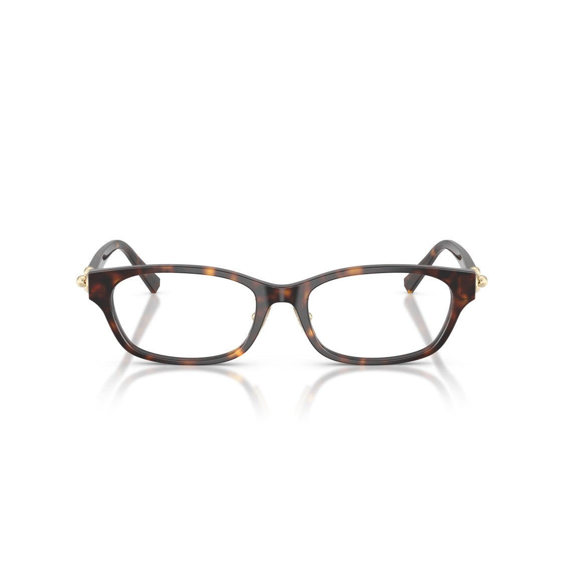 Tiffany & Co. Black Acetate Rectangular Eyeglasses With Gold Accents