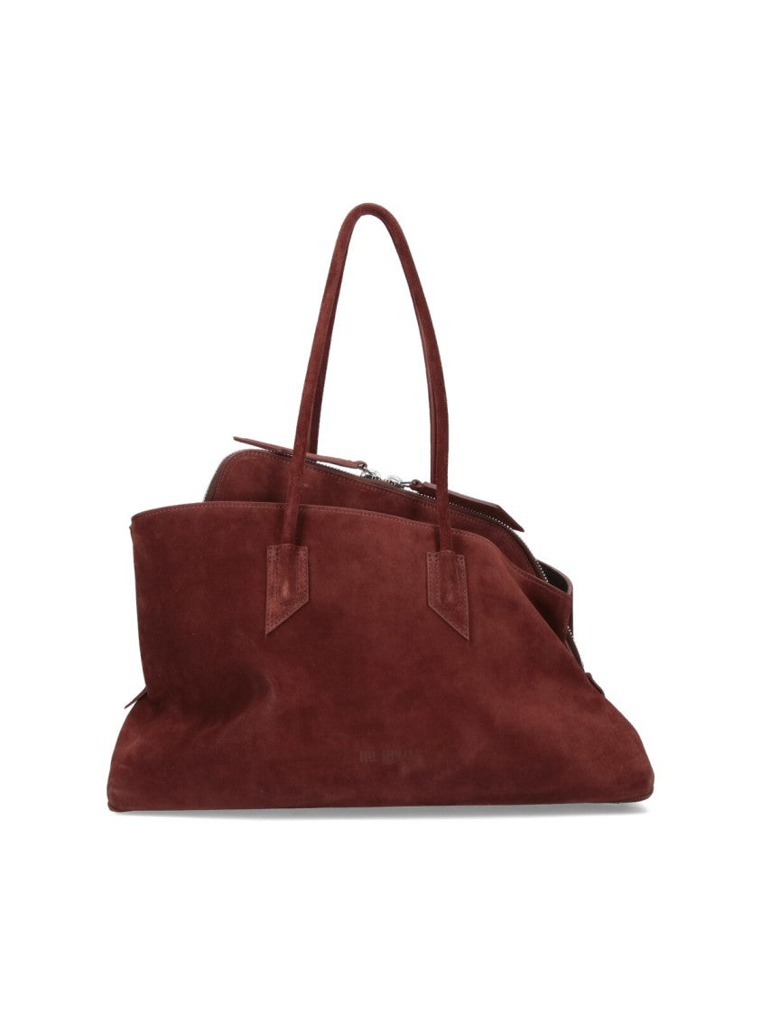 The Attico "La Passeggiata" Medium Shoulder Bag – Brown Suede