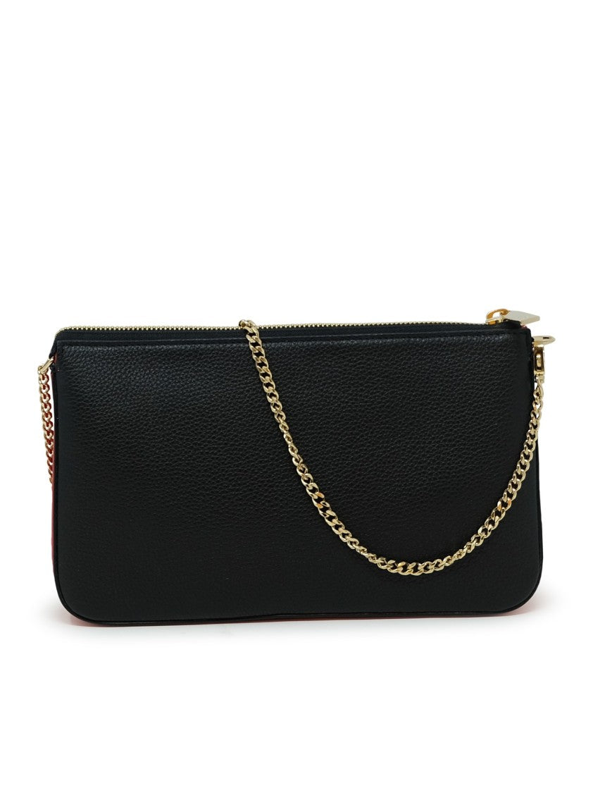 Christian Louboutin Black Leather Loubila Pouch