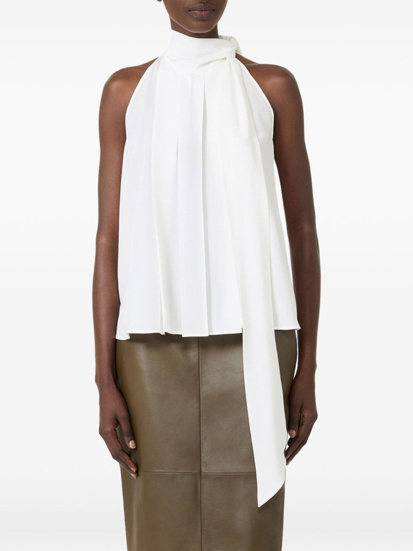 Max Mara Sleeveless Scarf Detail Top