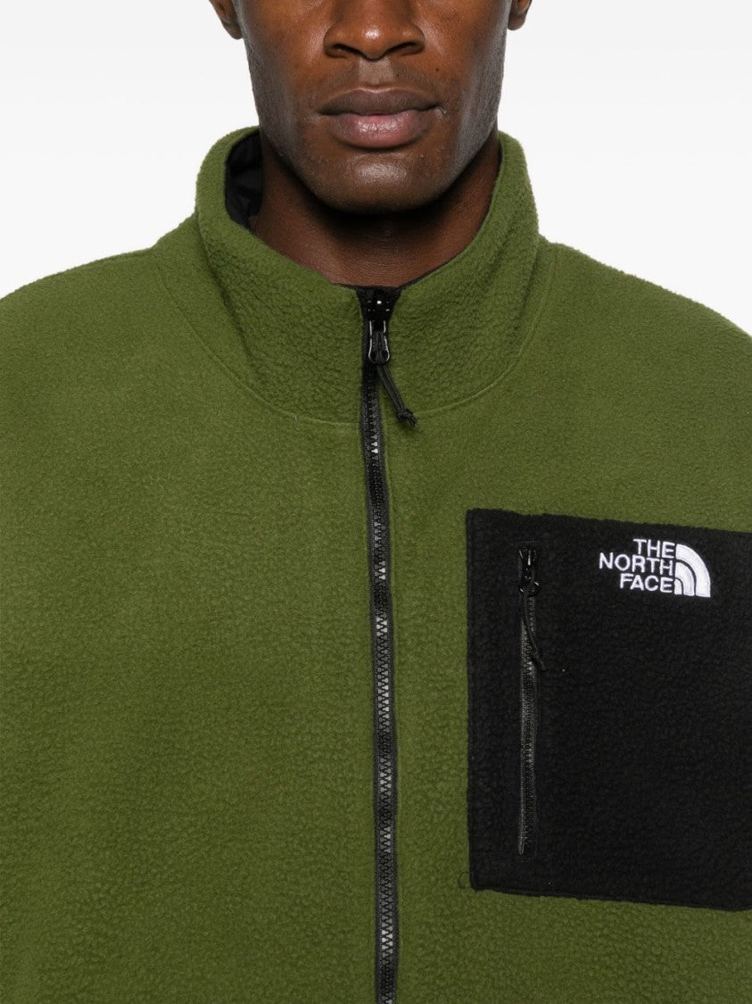 The North Face Olive Green Casual Jacket With Black Trim