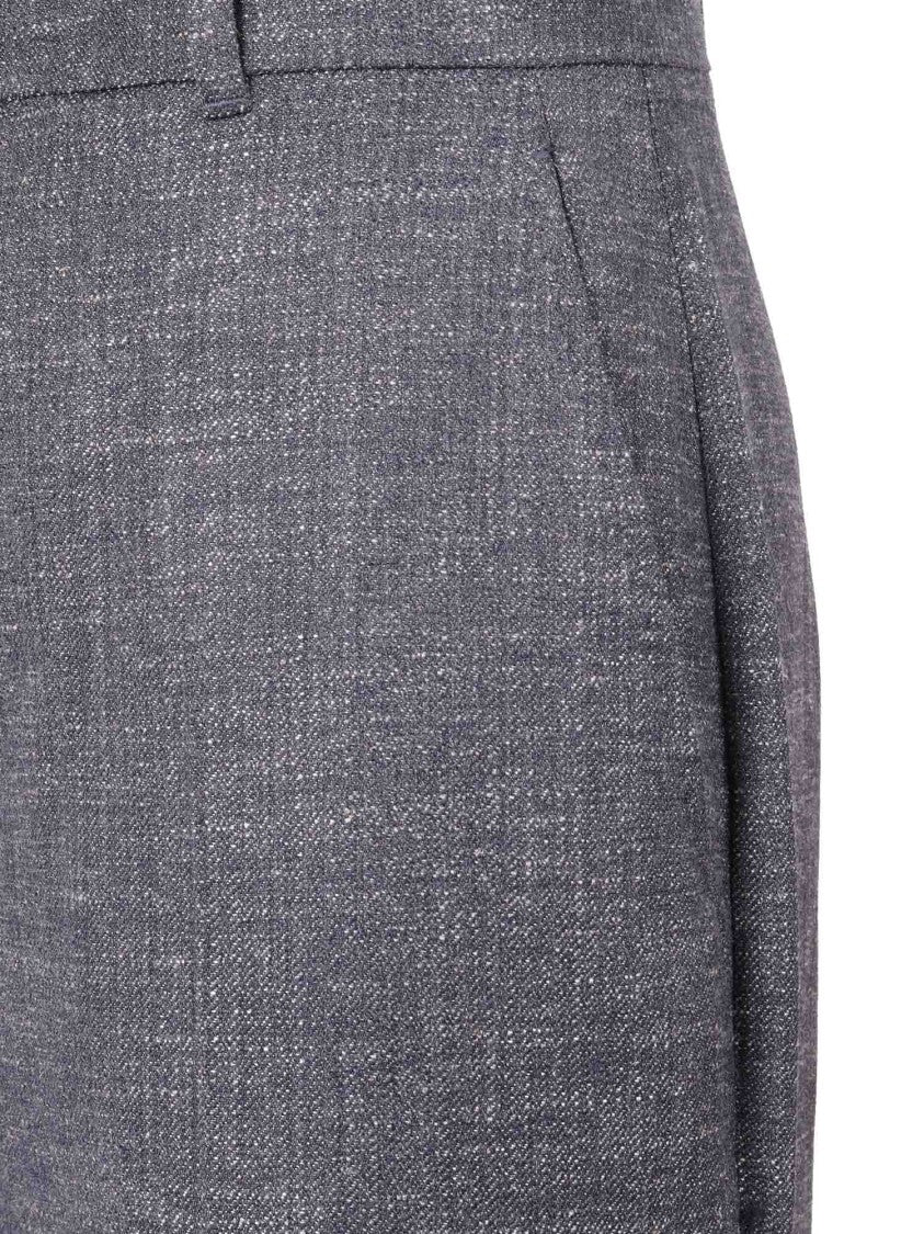 Max Mara Tailored Deep Blue Straight Leg Eziana Pants