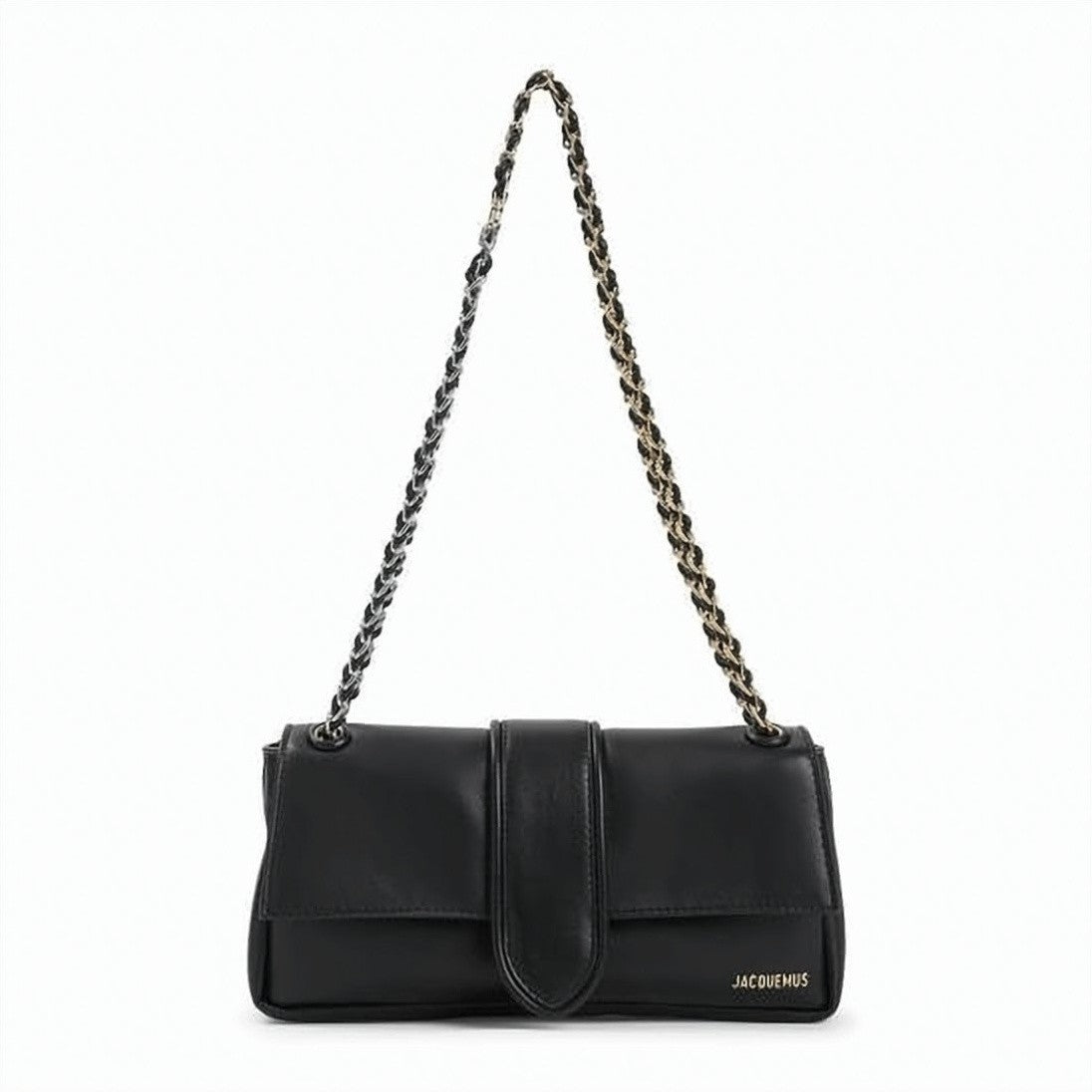 Jacquemus Rectangular Lambskin Shoulder Bag With Chain Strap