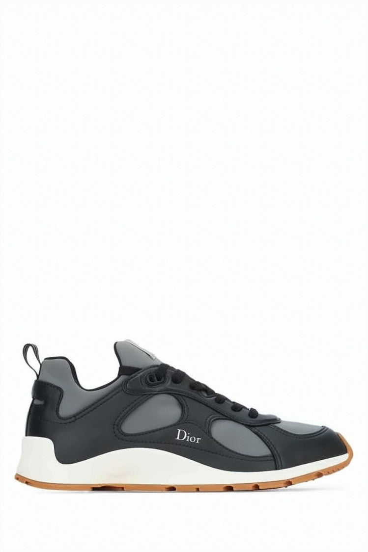 Dior Low-Profile Grey Sneakers With Knitted Upper
