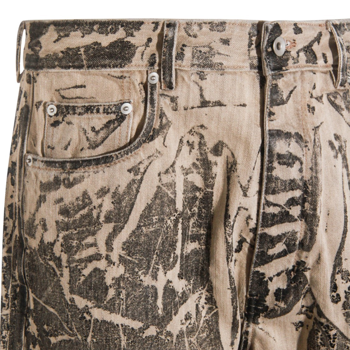 Drkshdw By Rick Owens Washed Black Cotton Geth Jeans