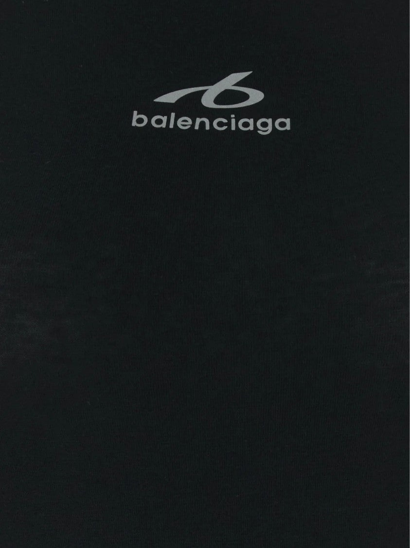 Balenciaga Fitted Long-Sleeve T-Shirt With Laminated Logo