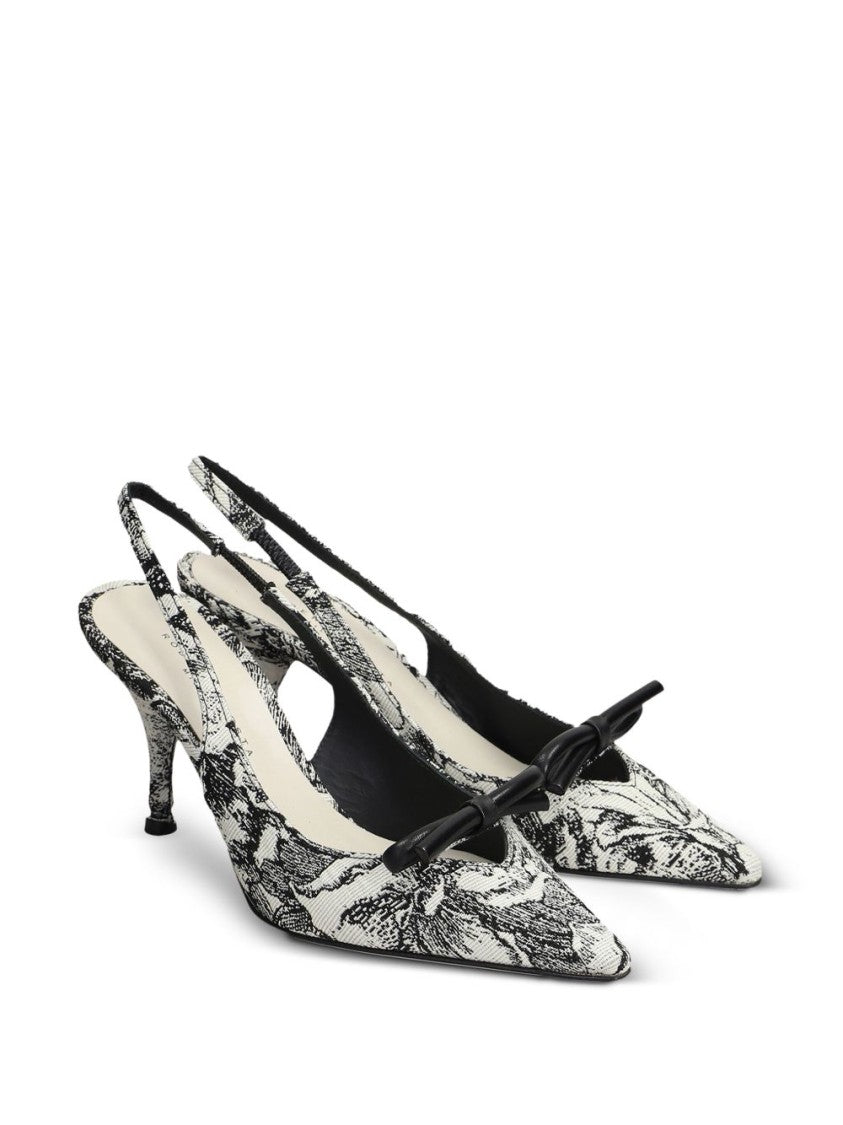 Roberto Festa Black Pointed Toe Stiletto Slingback