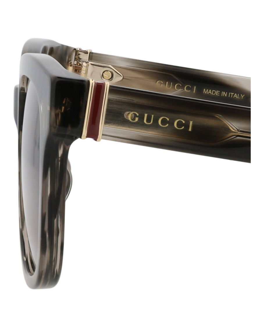 Gucci Square-Frame Recycled Acetate Sunglasses With Saddle Nose Bridge