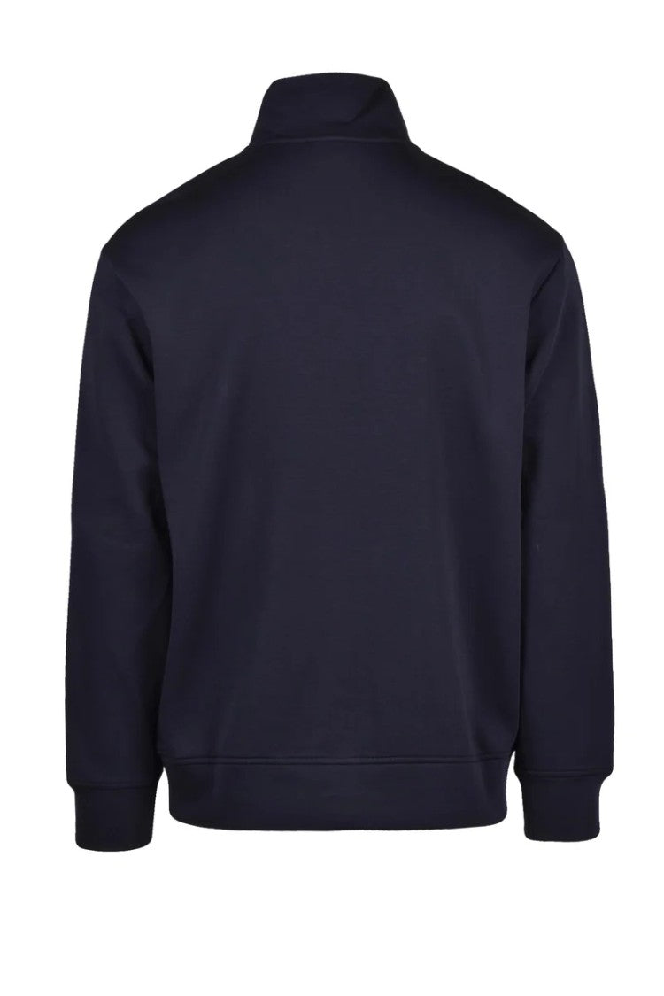 Emporio Armani Zip Sweatshirt Cotton Polyester Stretch - Blue