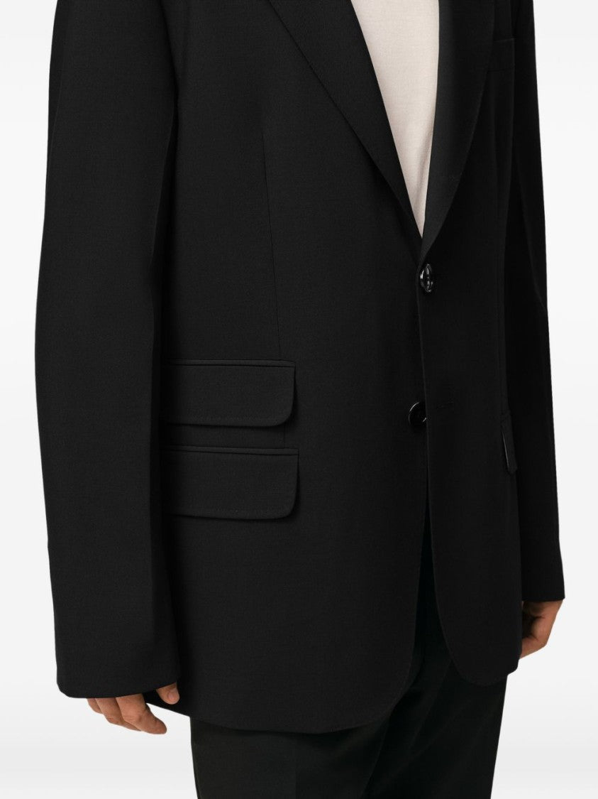 Ami Paris Black Double Pocket Classic Lapel Jacket