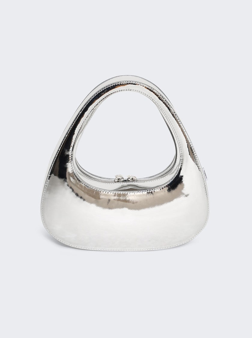 Coperni Mirrored Baguette Bag Silver