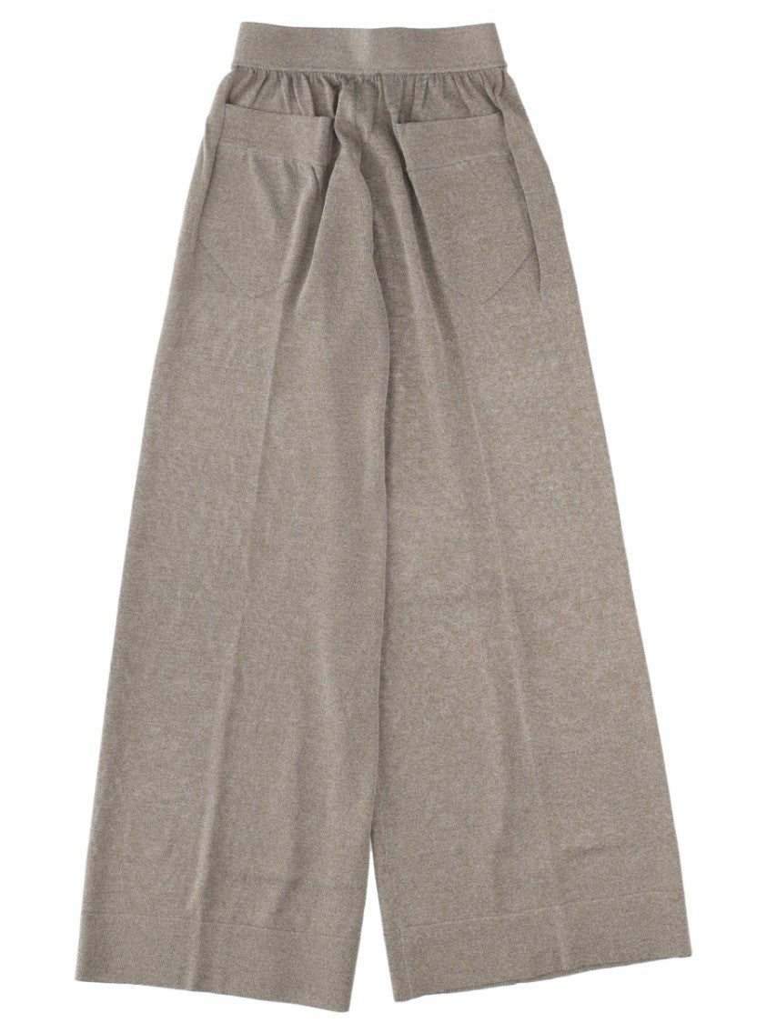 Circus Hotel Neutrals Wide-Leg Viscose-Blend Tailored Pants