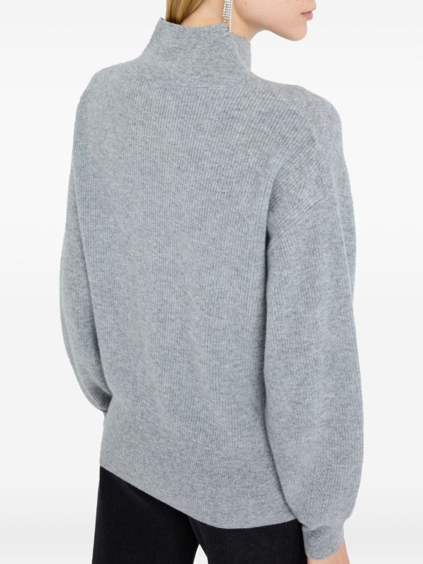 Liu Jo Ribbed Knit Sweater With Pearl Button Detail