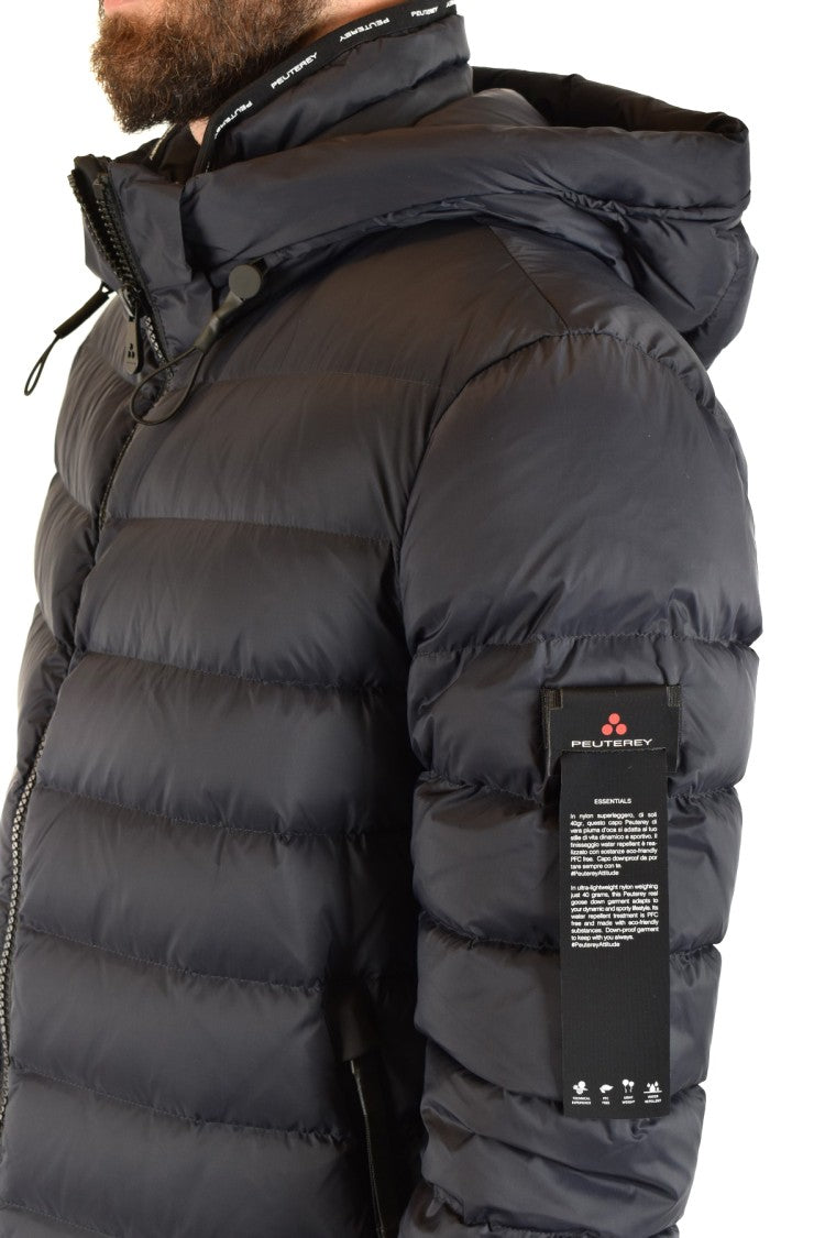 Peuterey Dark Blue Nylon Quilted Down Jacket