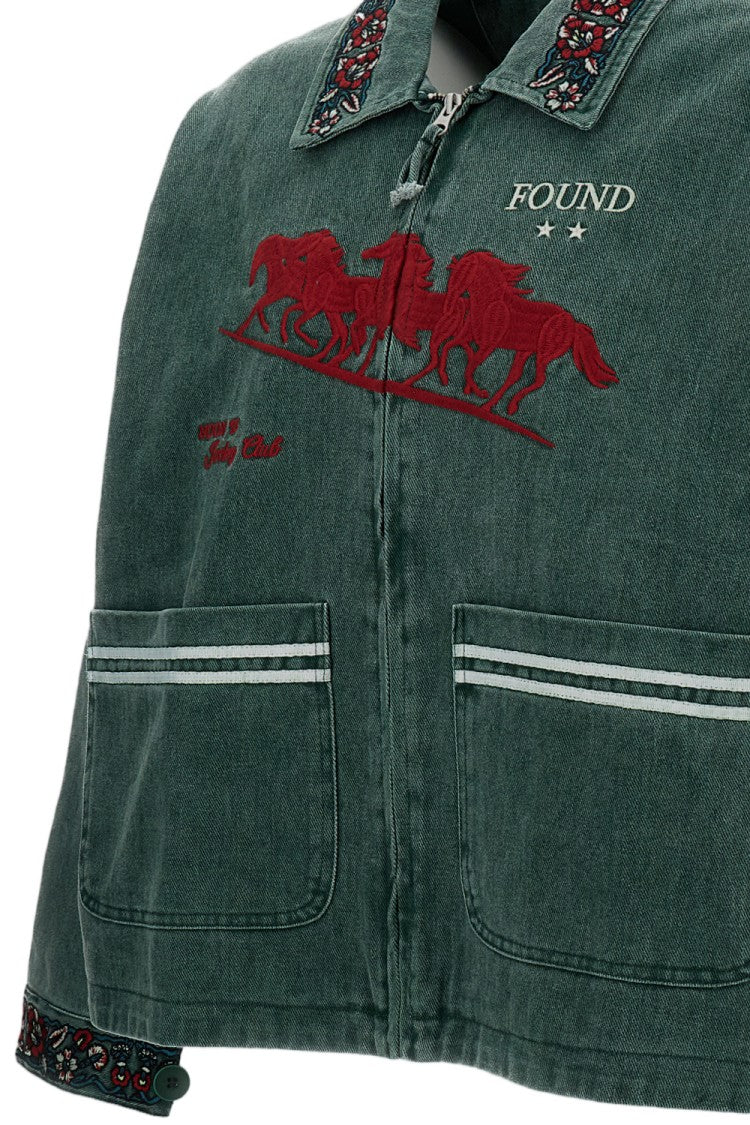 Found Cotton Twill Jockey-Style Work Jacket