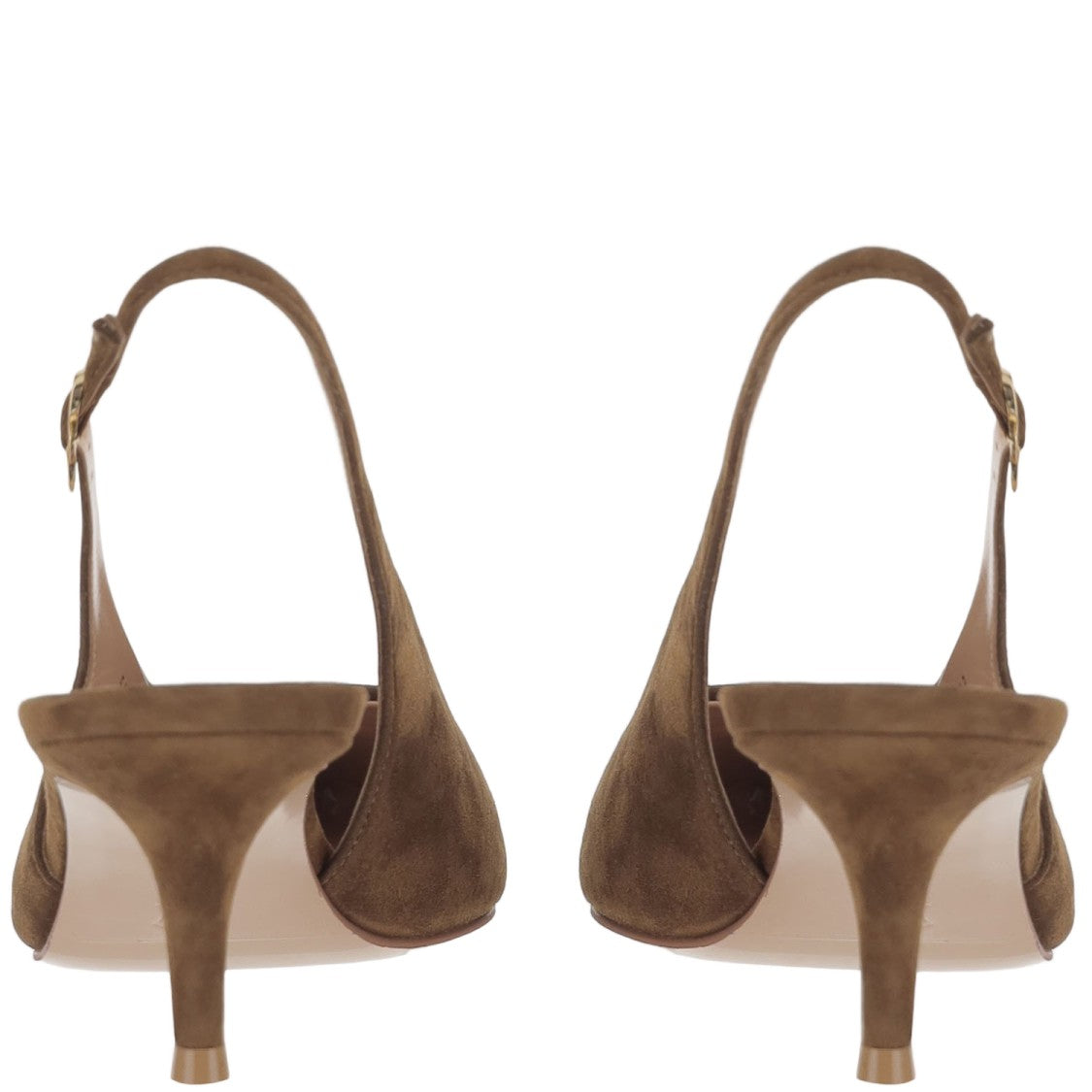 Gianvito Rossi Robbie Suede Leather Slingback