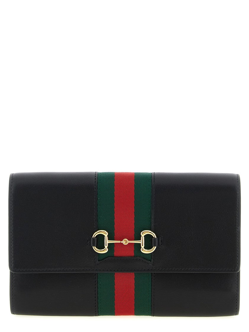 Gucci ' Horsebit Web' Wallet On Chain