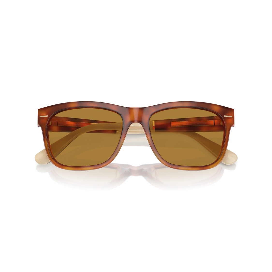 Brunello Cucinelli 0Bc4003s Rectangular Tortoiseshell Sunglasses With Brown Tinted Lenses