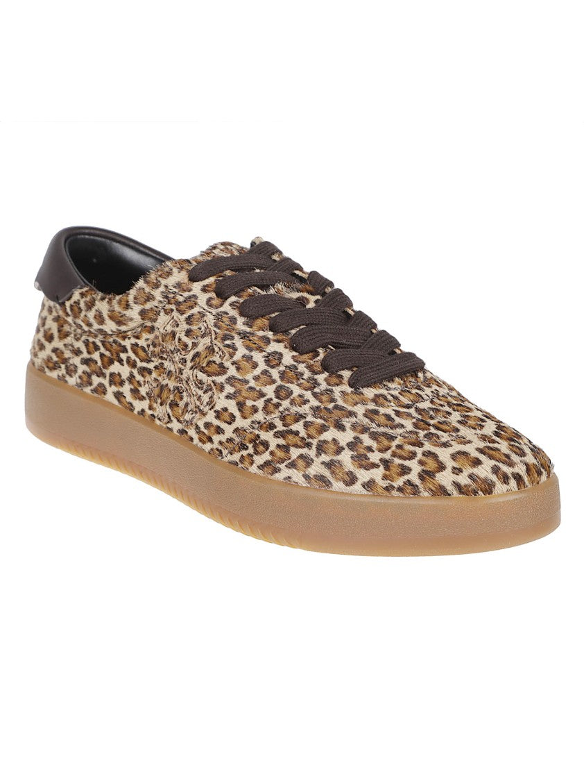 Tory Burch Natural Bristle Leopard Print Sneakers