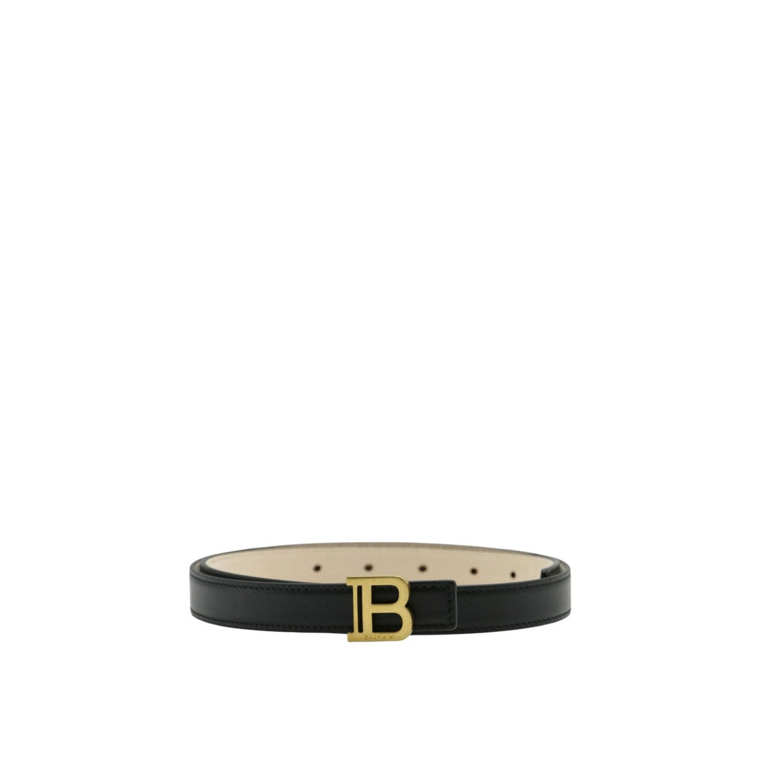 Balmain Leather Belt With Embossed Logo