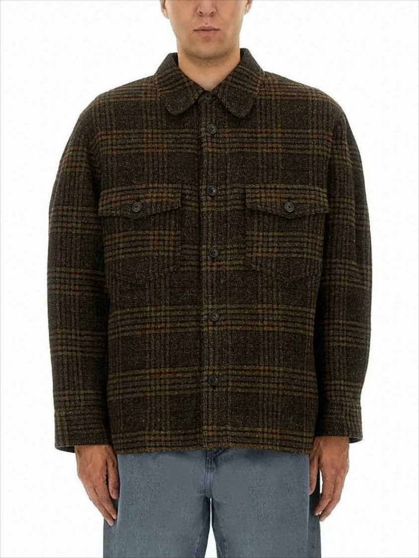 Isabel Marant Plaid Wool Jacket With Boxy Silhouette