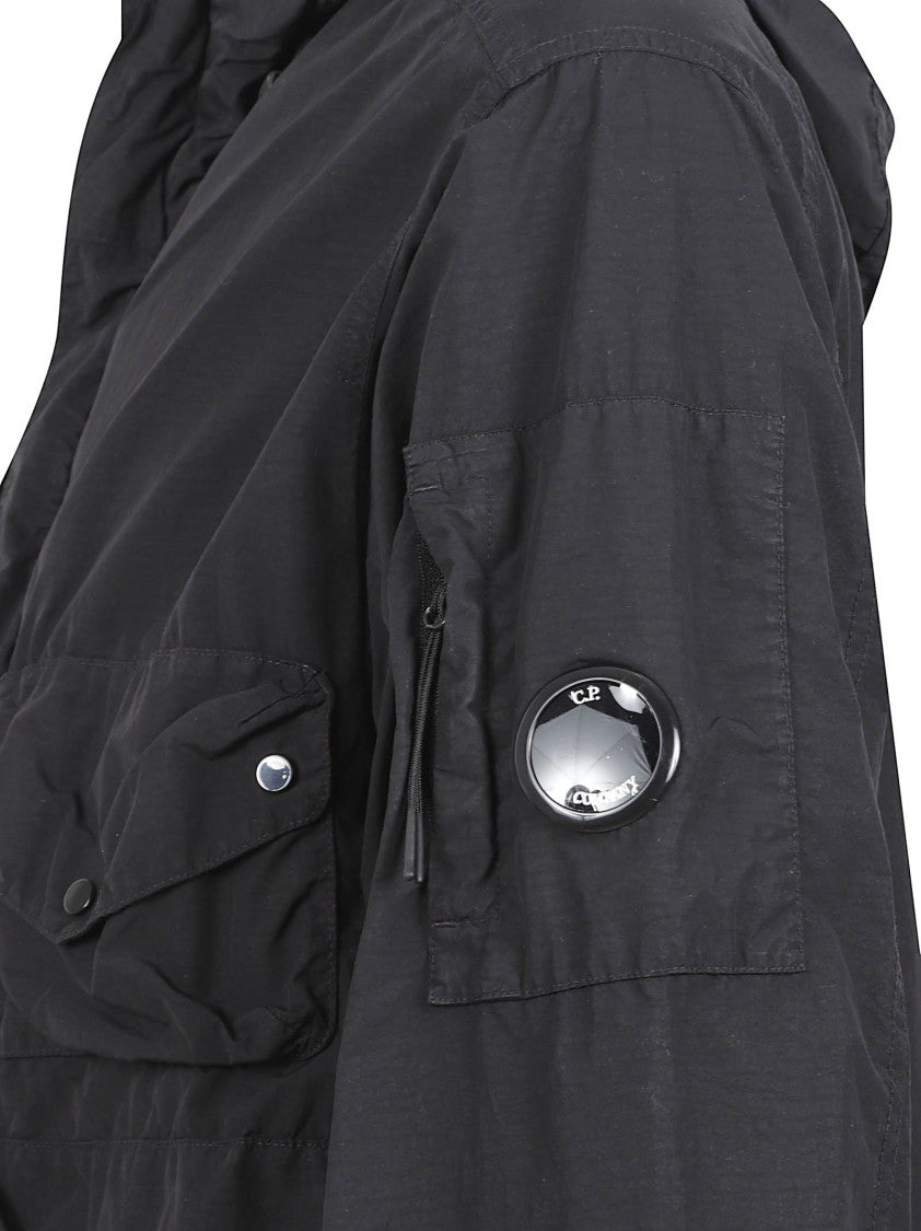 C.P. Company Matte Black Jacket With Integrated Goggles