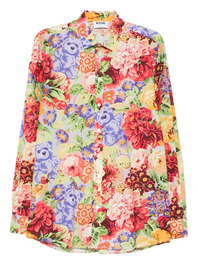 Moschino Multicolor Floral Print Shirt