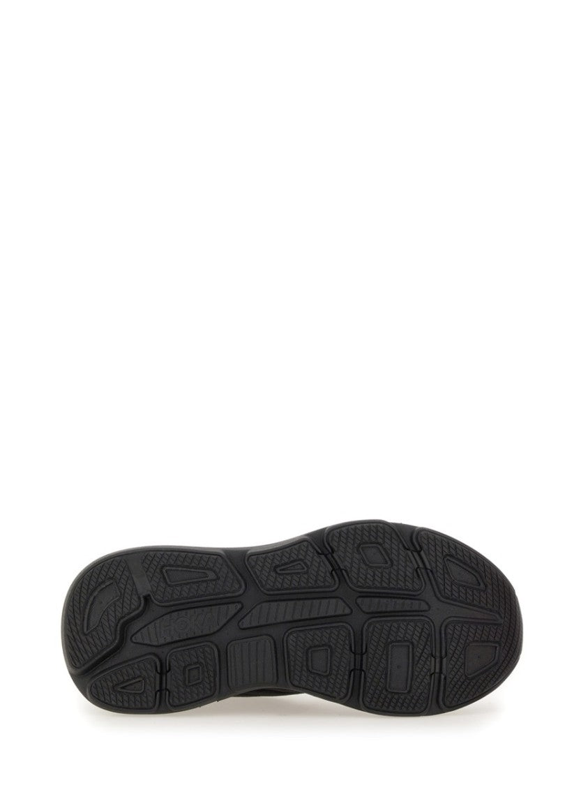 Hoka Sleek All-Black Sneakers With Cushioned Sole And Breathable Mesh Upper