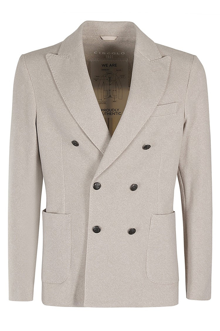 Circolo 1901 Double-Breasted Plush Cotton Jacket