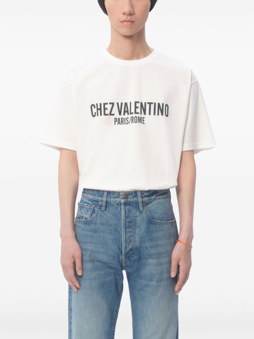 Valentino Classic Crew Neck T-Shirt With Logo Detail