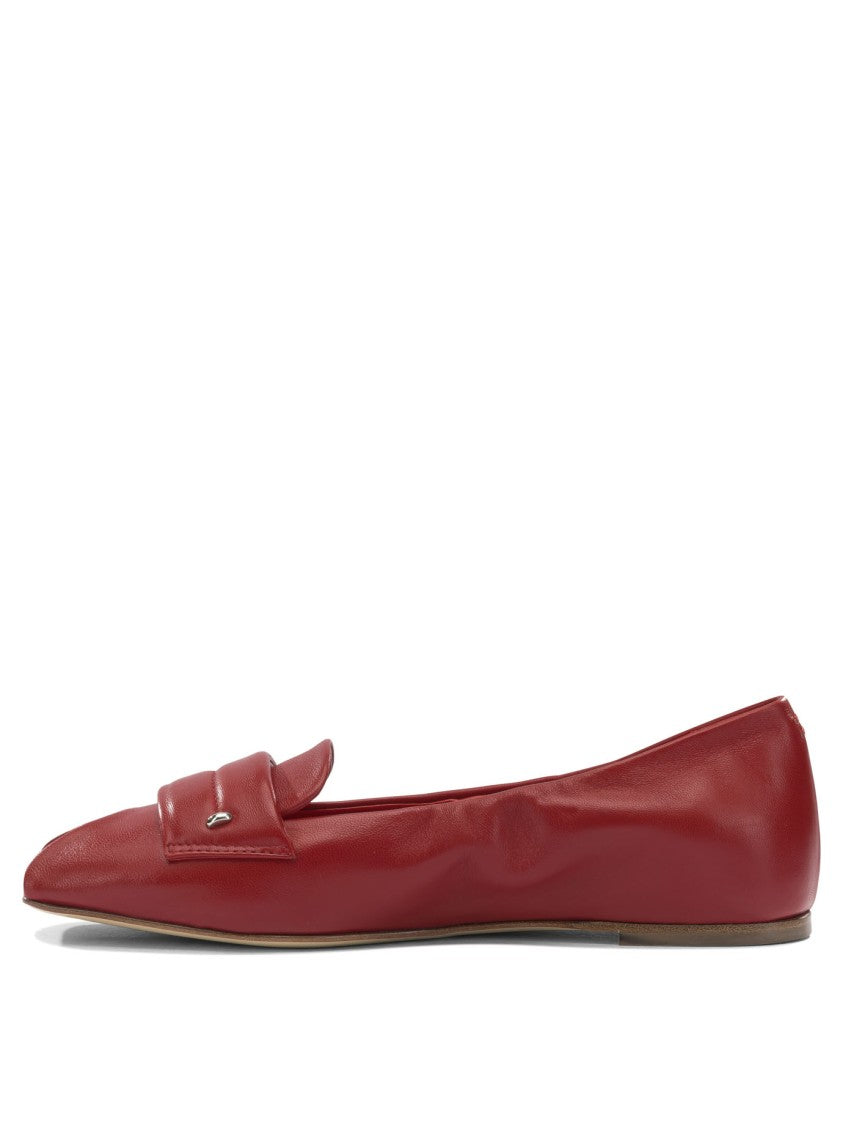 Halmanera Pointed Toe Red Leather Halmanera Loafers