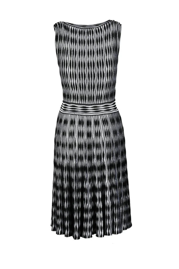 Antonino Valenti Knit Dress Viscose Polyester - Black/White