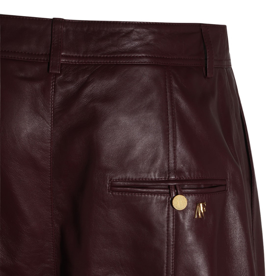 Alberta Ferretti Wide-Leg Leather Trousers With High Waist