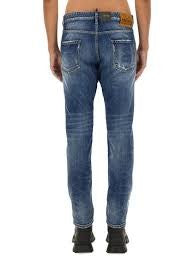 Dsquared2 Slim-Fit Blue Wash Denim Jeans With Classic Five-Pocket Design