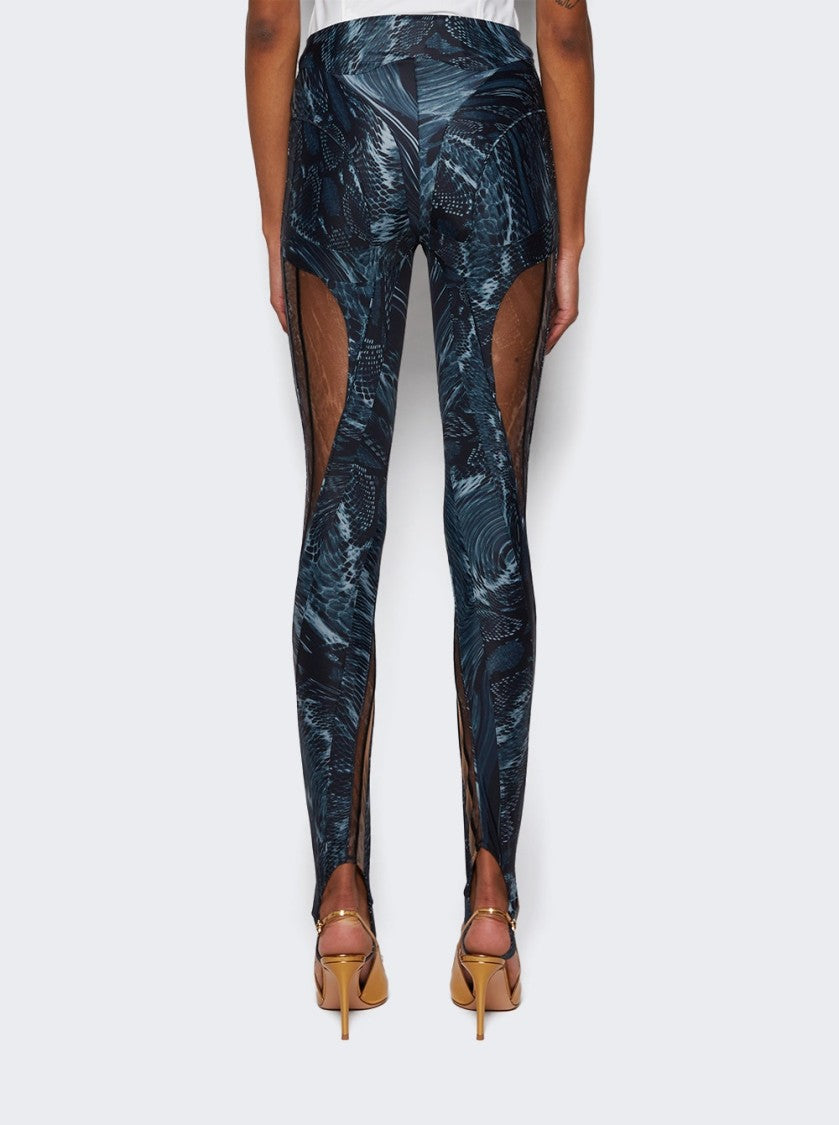 Mugler Printed Spiral Leggings