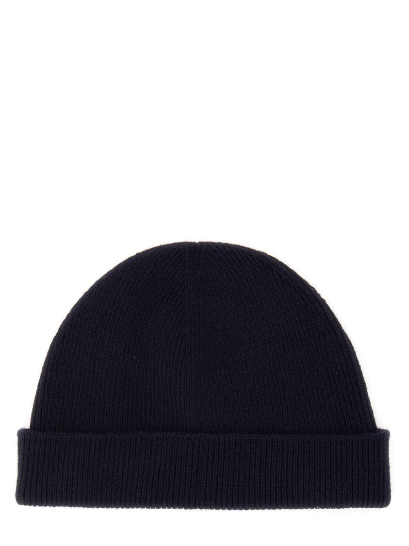 Jil Sander Classic Ribbed Knit Beanie Hat