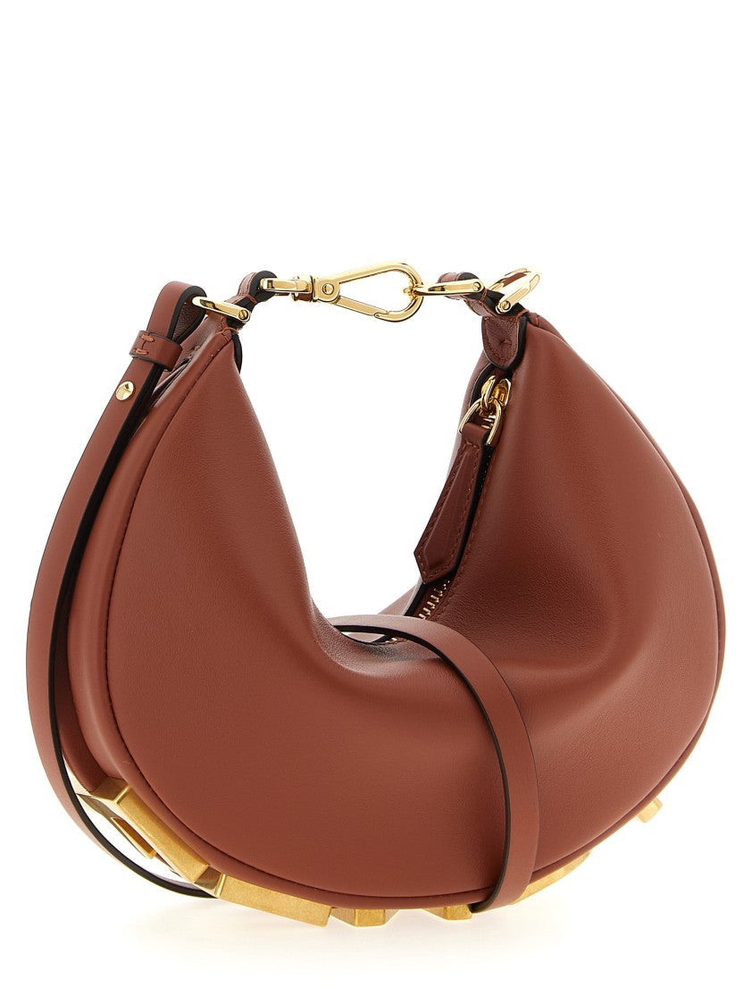 Fendi Mini Handbag With Antiqued Metal Logo