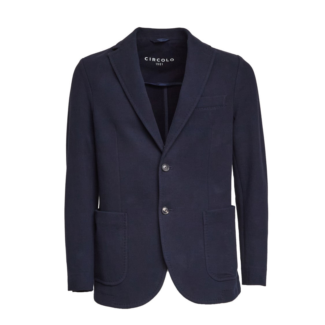 Circolo 1901 Single-Breasted Fleece Blazer With Flap Pocket