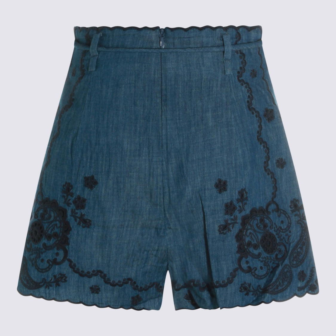 Zimmermann High-Waisted Denim-Like Shorts