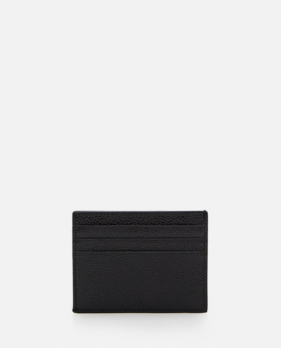 Thom Browne Black Pebble Grain Leather Cardholder