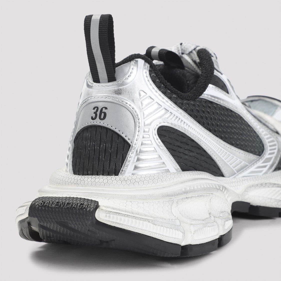 Balenciaga 3Xl Black Grey And White Textile Sneakers