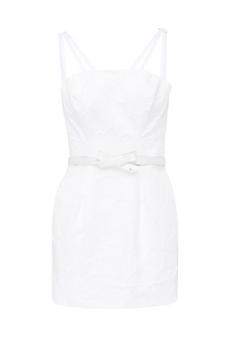 Elisabetta Franchi Floral Embossed Mini Dress