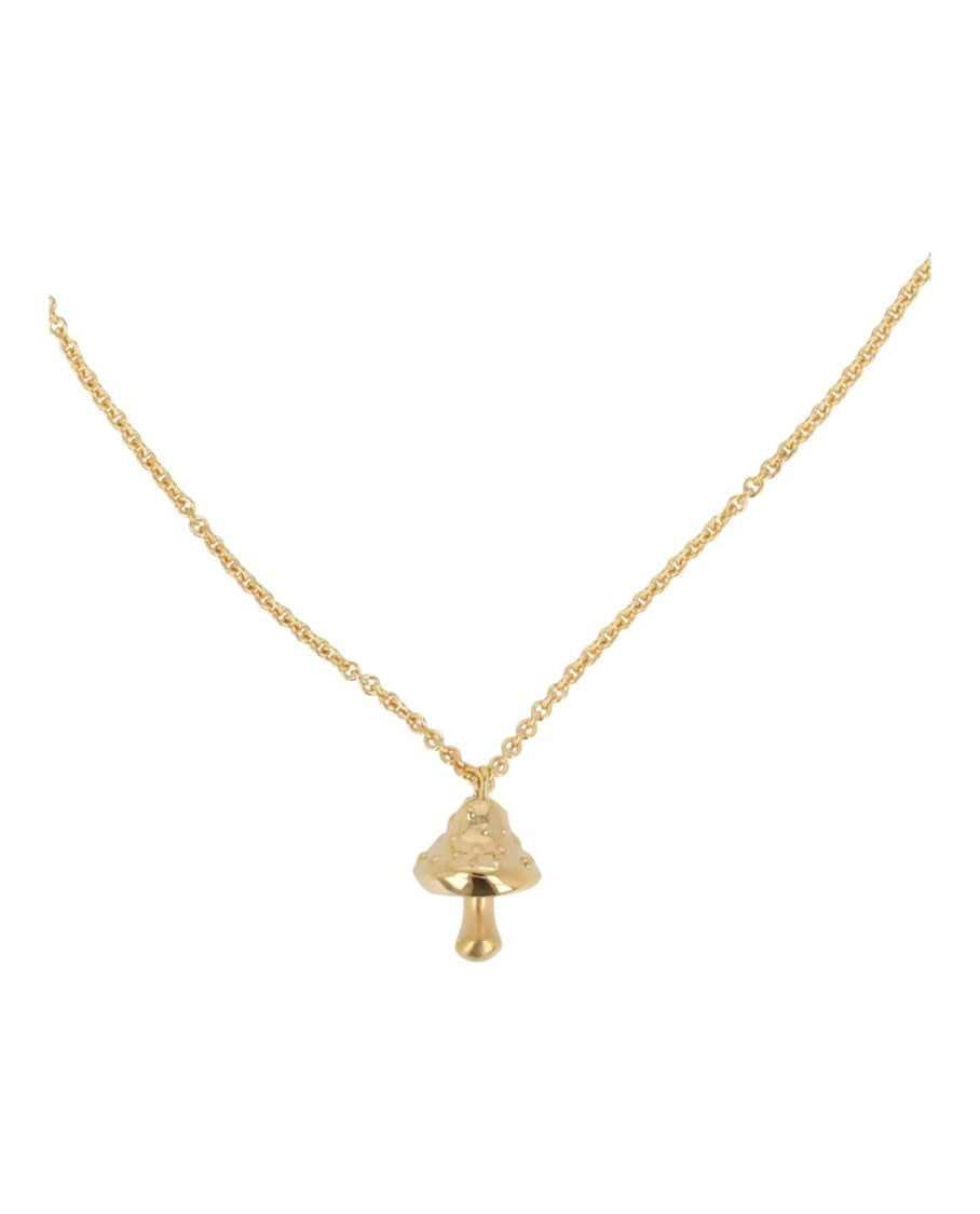 Ambush Mushroom Charm Necklace With Gold-Tone Hardware