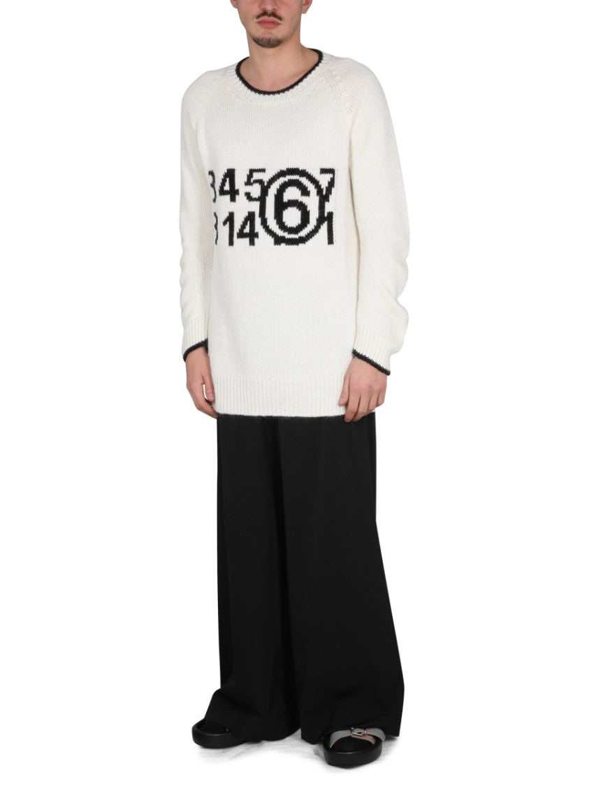 Mm6 By Maison Margiela Cross-Neck Knit Jersey