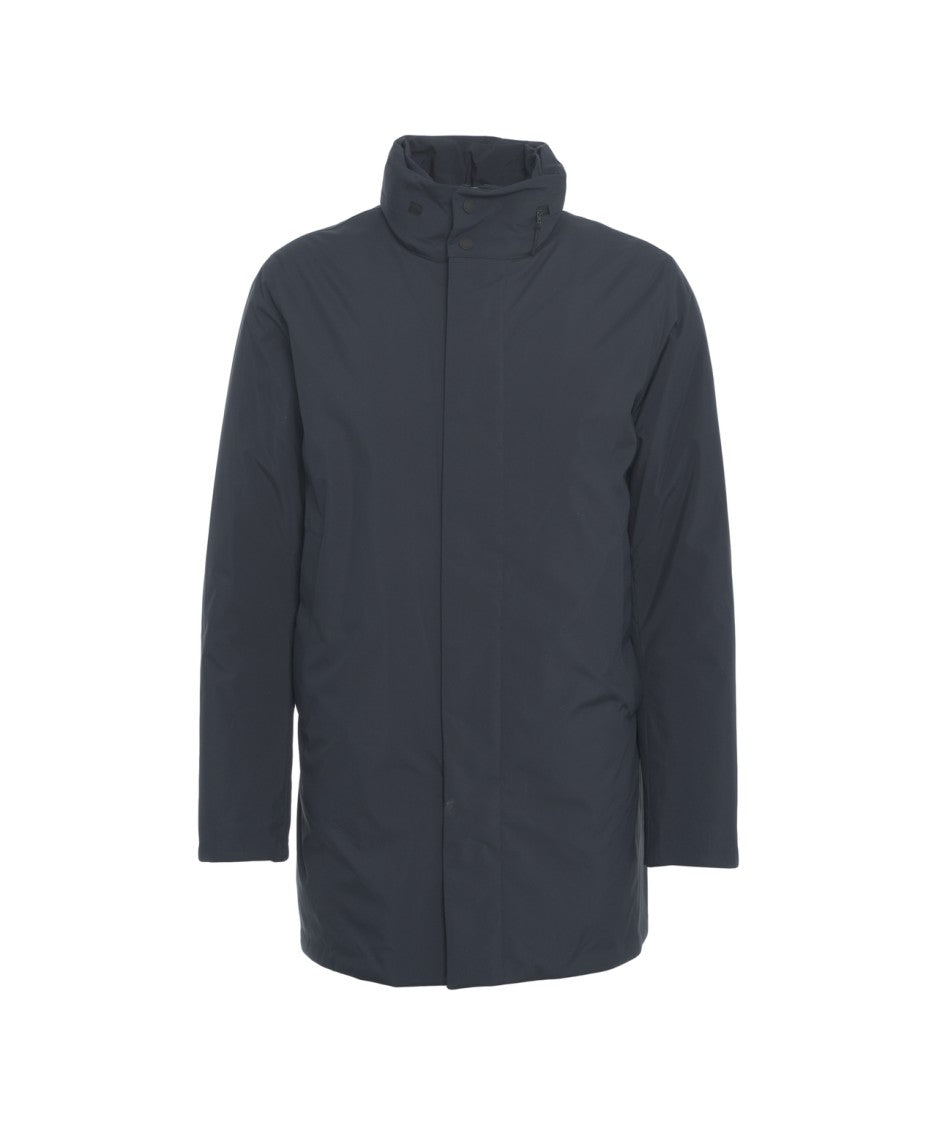 People Of Shibuya High Collar Technical Coat With Concealed Closure