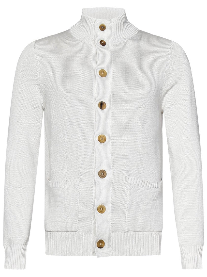 Malo Indian Cotton Knit Bomber Jacket